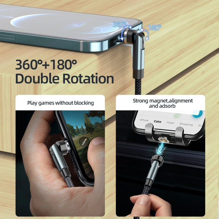 CC57 540 Degrees Rotary Magnetic Fast Charging Data Cable